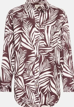 Hemdbluse mit Blumenprint aus Baumwolle