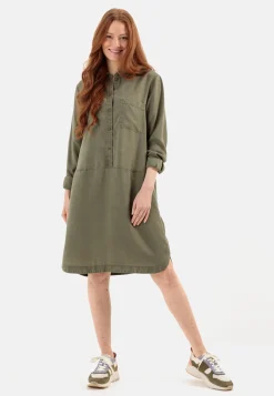 Hemdblusenkleid mit langen Ärmeln aus TENCEL™ Lyocell