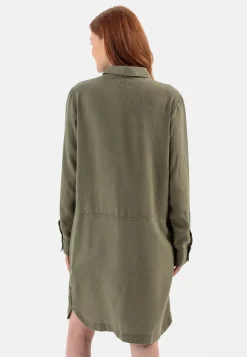 Hemdblusenkleid mit langen Ärmeln aus TENCEL™ Lyocell