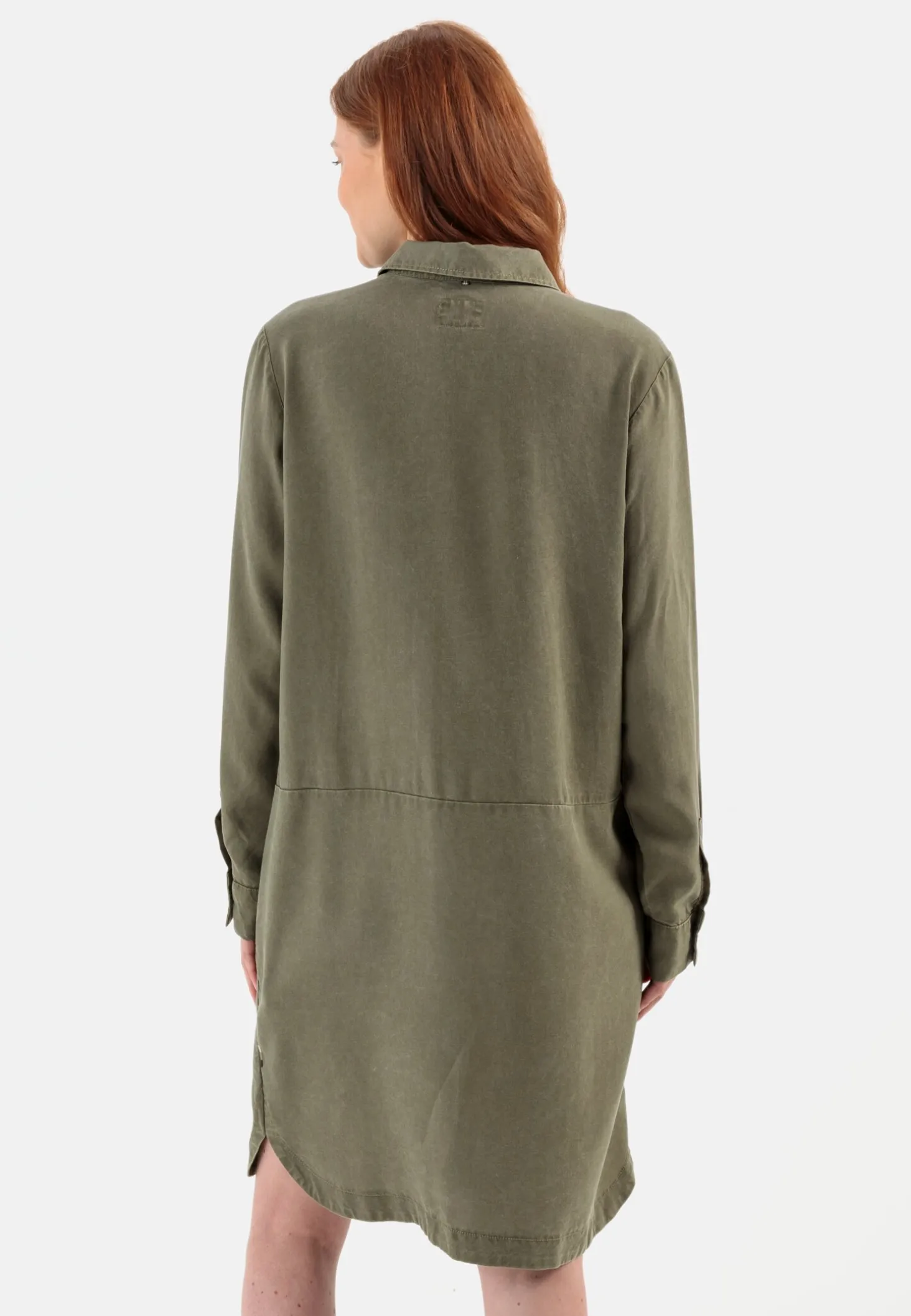 Hemdblusenkleid mit langen Ärmeln aus TENCEL™ Lyocell