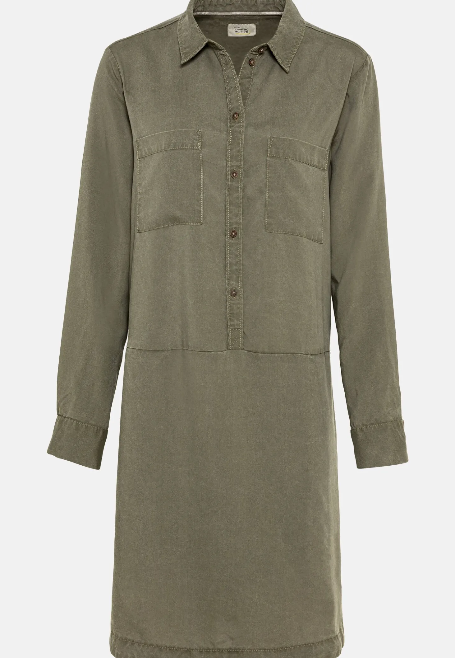 Hemdblusenkleid mit langen Ärmeln aus TENCEL™ Lyocell