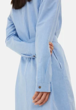 Hemdblusenkleid mit Stoffbindegürtel