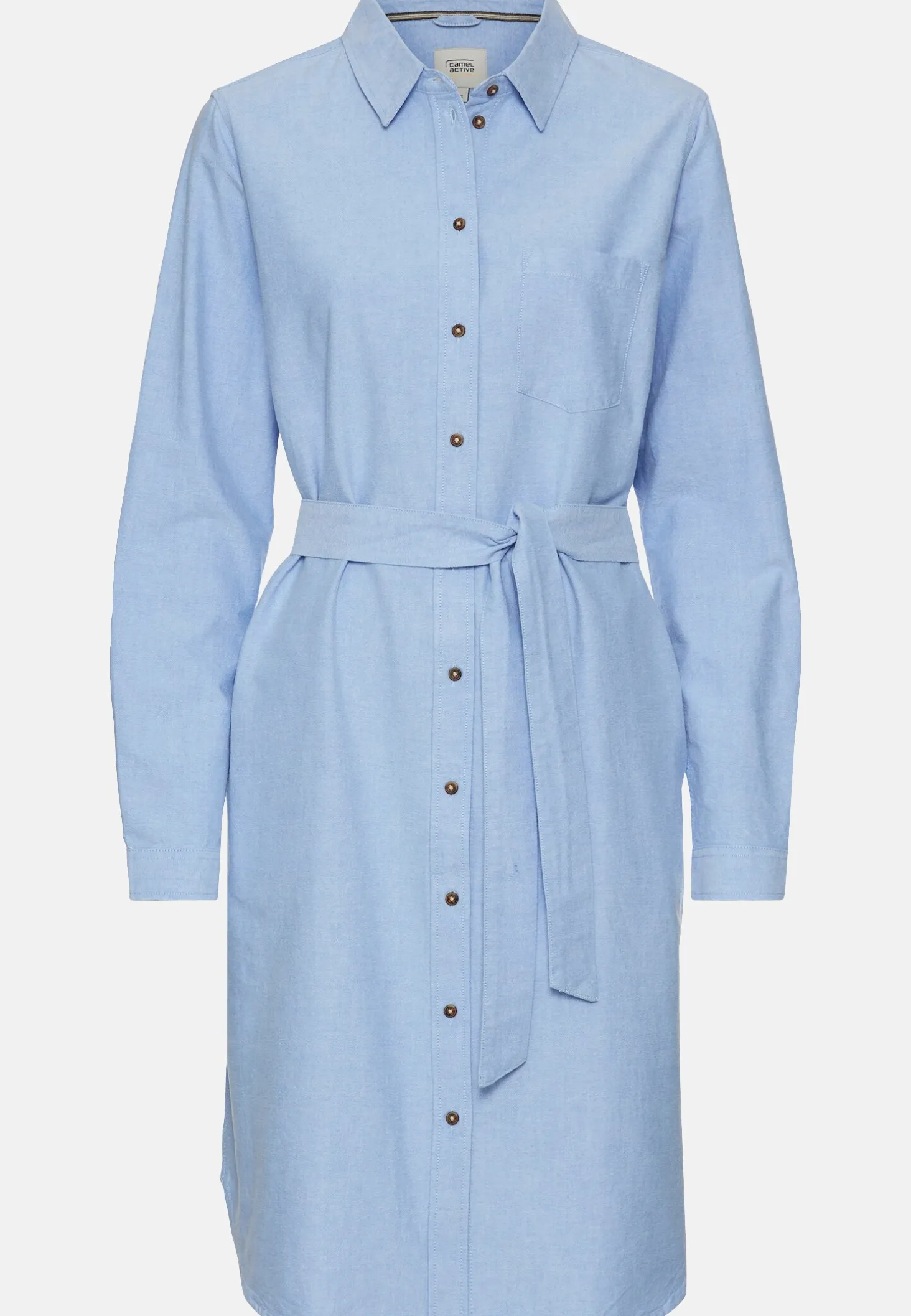 Hemdblusenkleid mit Stoffbindegürtel