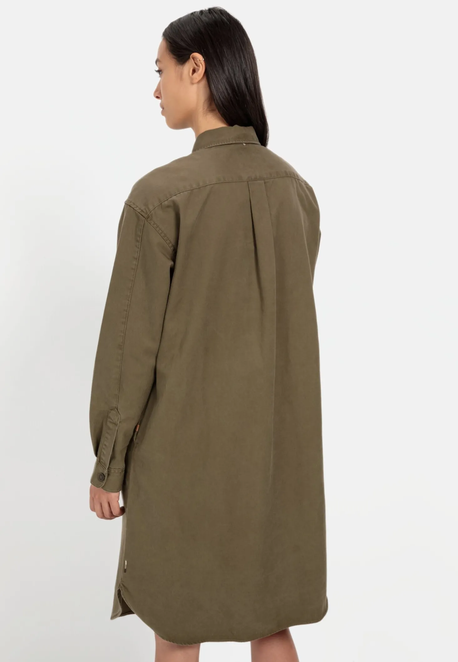 Hemdblusenkleid mit Stoffbindegürtel