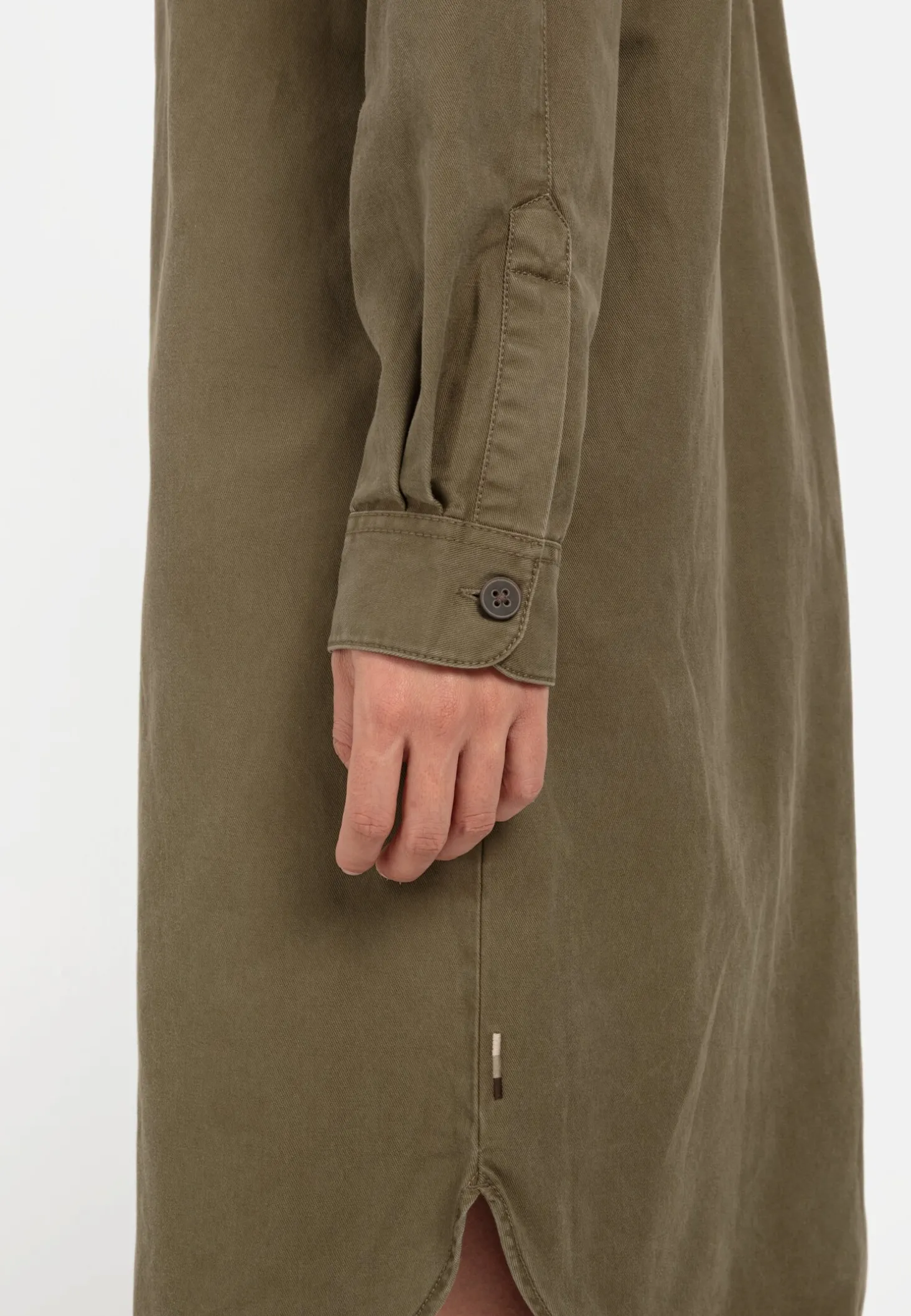 Hemdblusenkleid mit Stoffbindegürtel