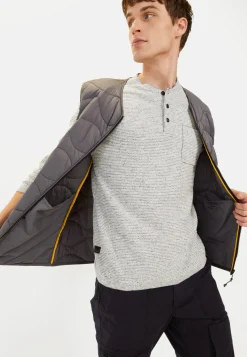 Henley Langarmshirt aus einem Baumwollmix