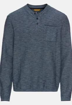 Henley Langarmshirt aus einem Baumwollmix