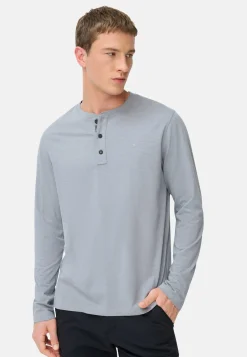 Henley Shirt aus reiner Baumwolle