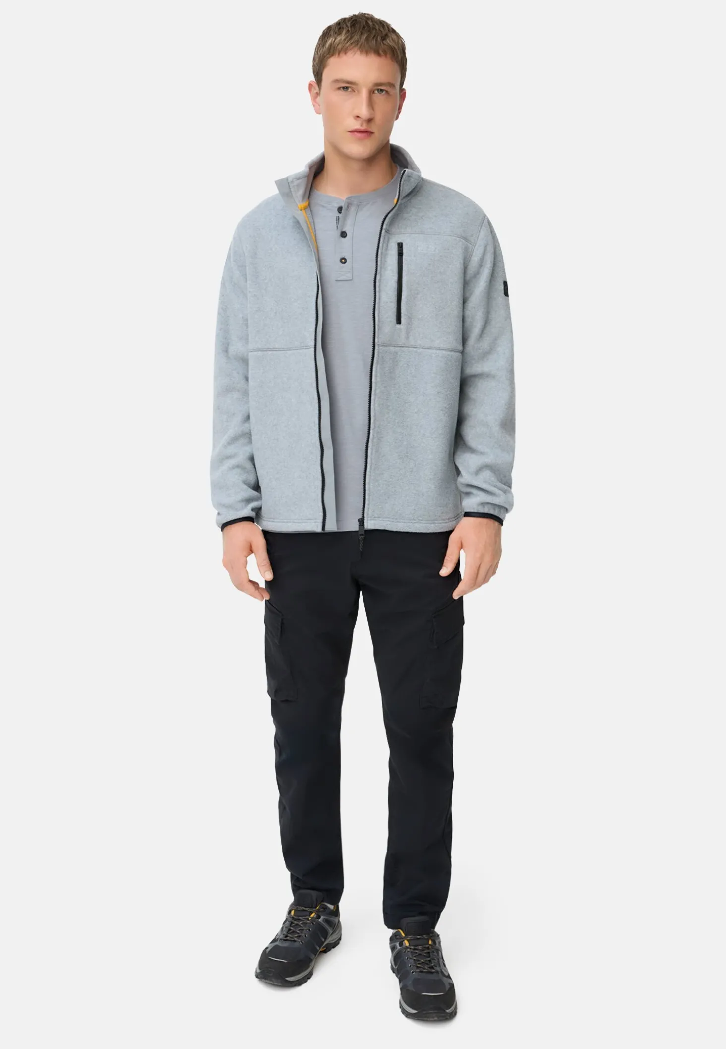 Henley Shirt aus reiner Baumwolle