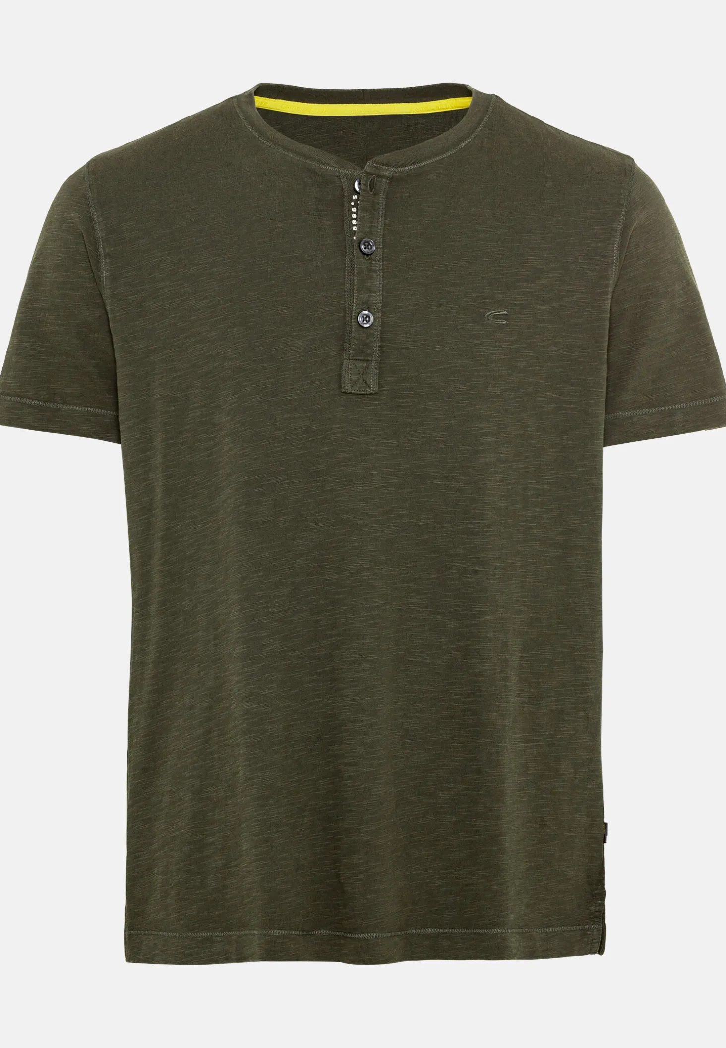 Henley Shirt mit kurzem Arm aus reiner Baumwolle