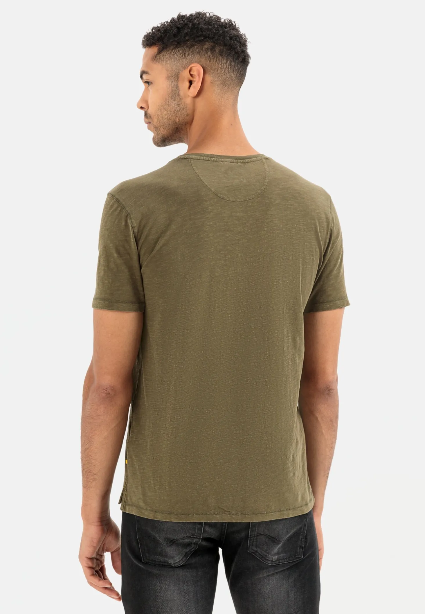 Henley Shirt mit kurzem Arm aus reiner Baumwolle