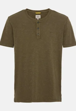 Henley Shirt mit kurzem Arm aus reiner Baumwolle
