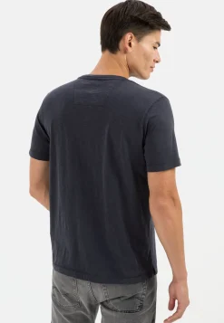 Henley Shirt mit kurzem Arm aus reiner Baumwolle