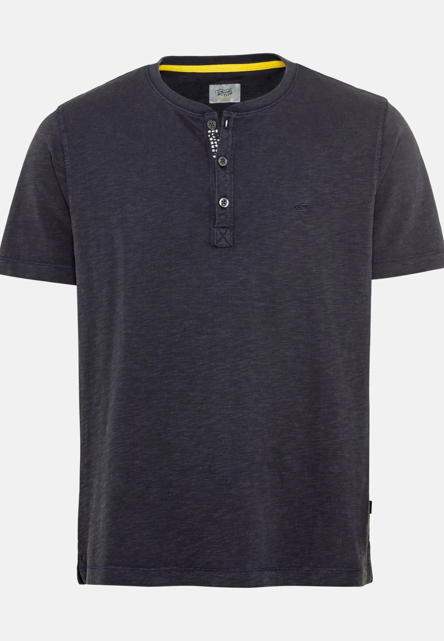 Henley Shirt mit kurzem Arm aus reiner Baumwolle