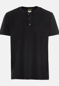 Henley Shirt mit kurzem Arm aus reiner Baumwolle