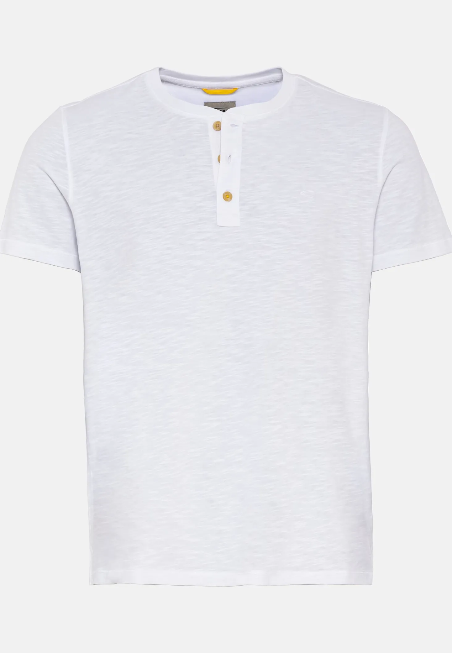 Henley Shirt mit kurzem Arm aus reiner Baumwolle
