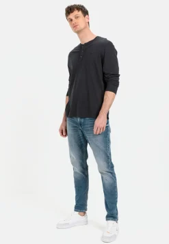 Henleyshirt aus nachhaltigem Organic Cotton