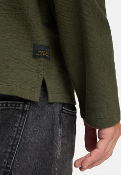 Henleyshirt aus reiner Baumwolle
