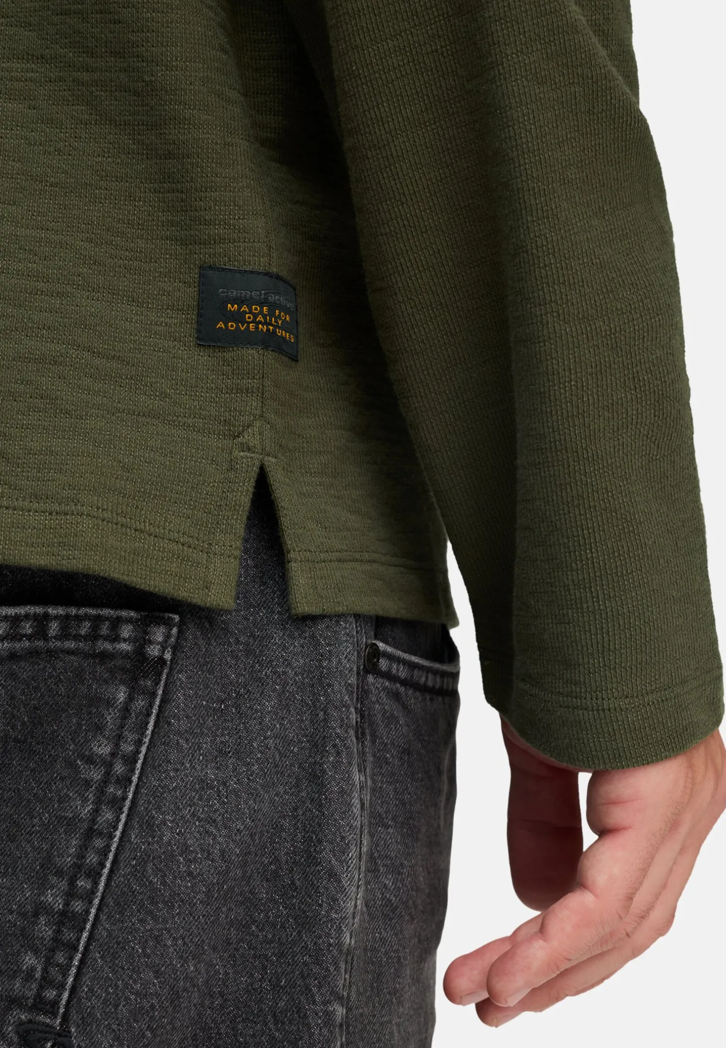 Henleyshirt aus reiner Baumwolle