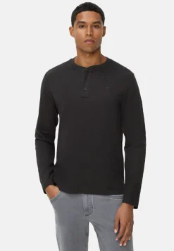 Henleyshirt aus reiner Baumwolle
