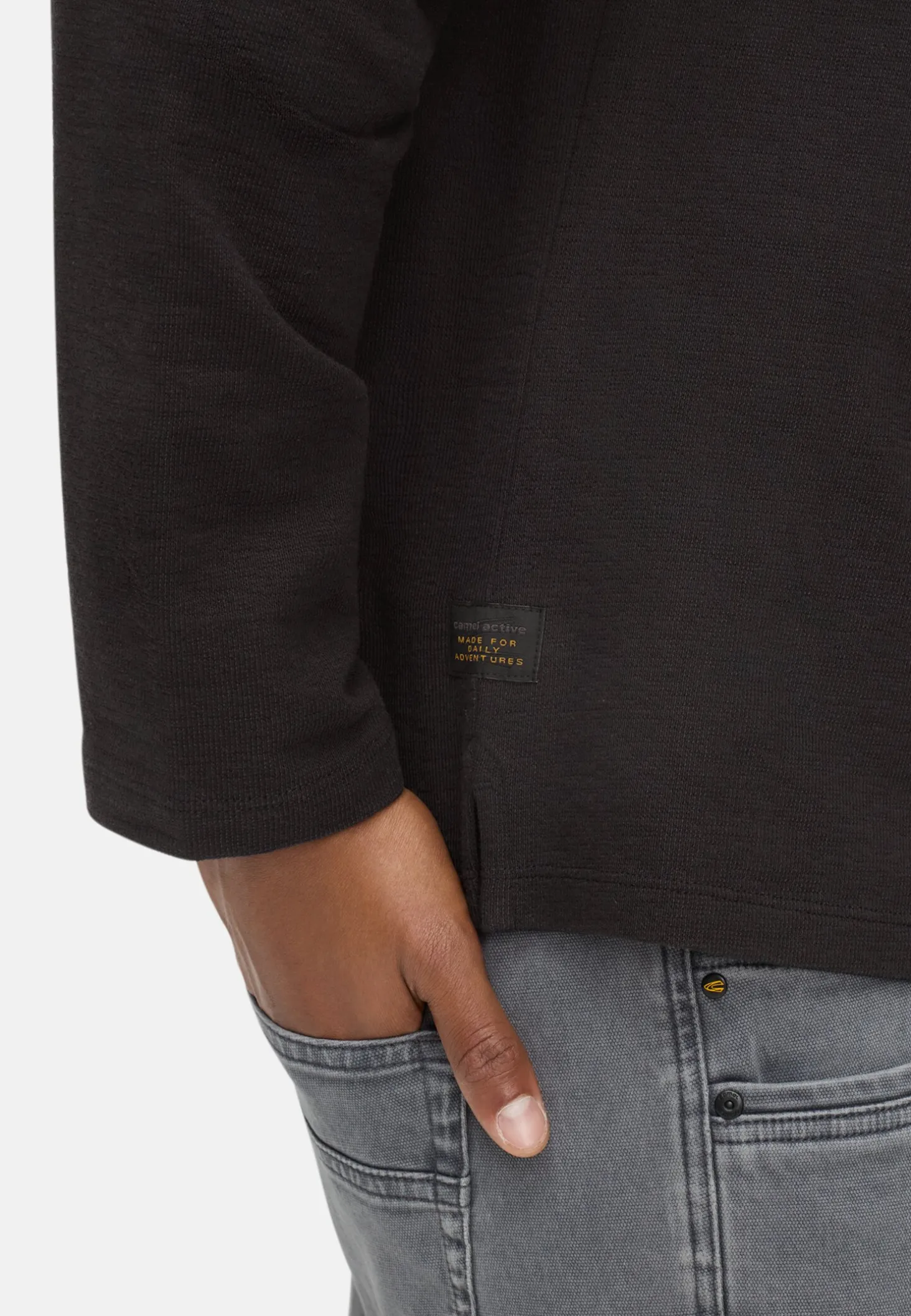 Henleyshirt aus reiner Baumwolle