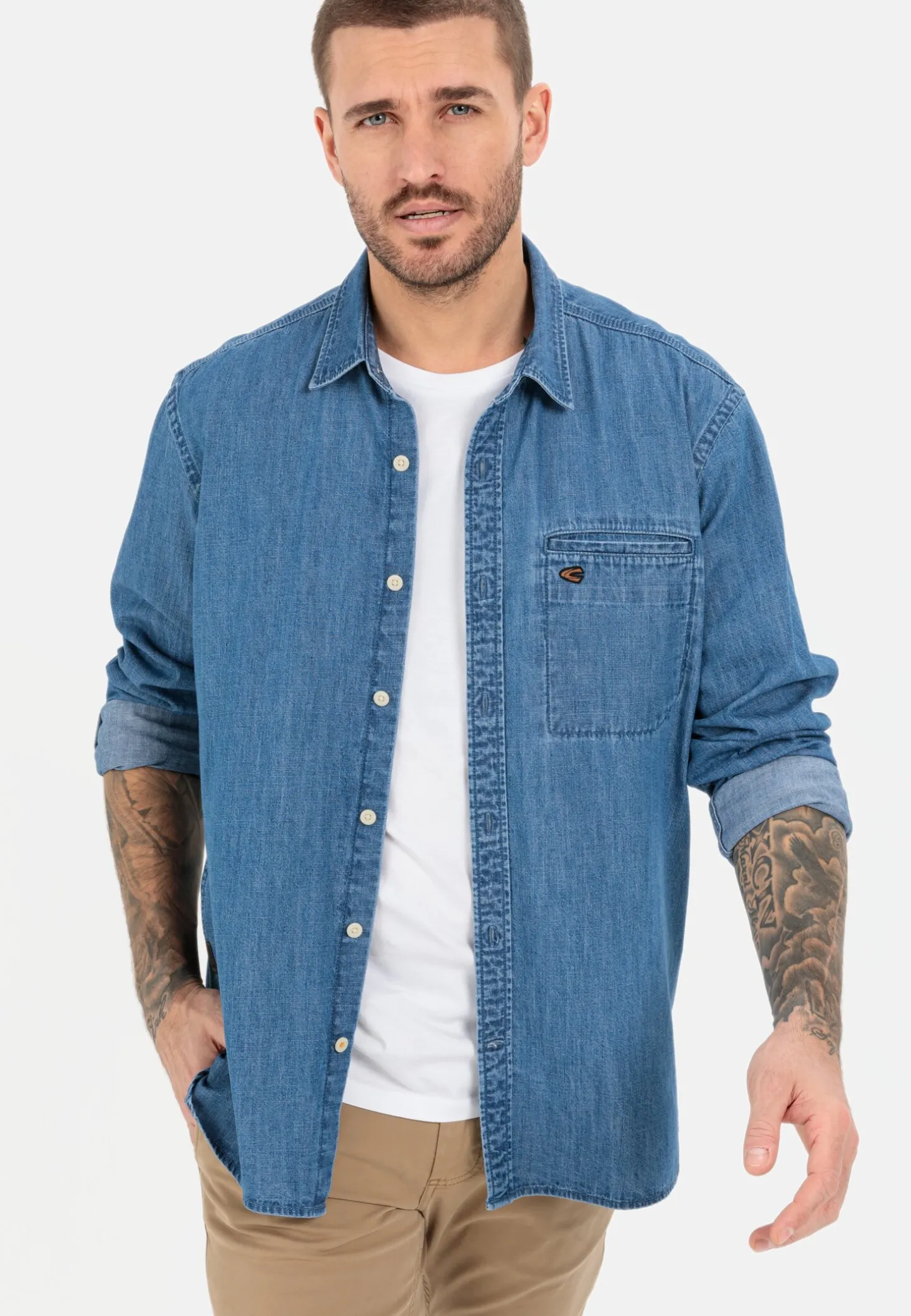 Jeanshemd aus reiner Baumwolle