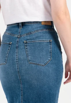Jeansrock im Used-Look