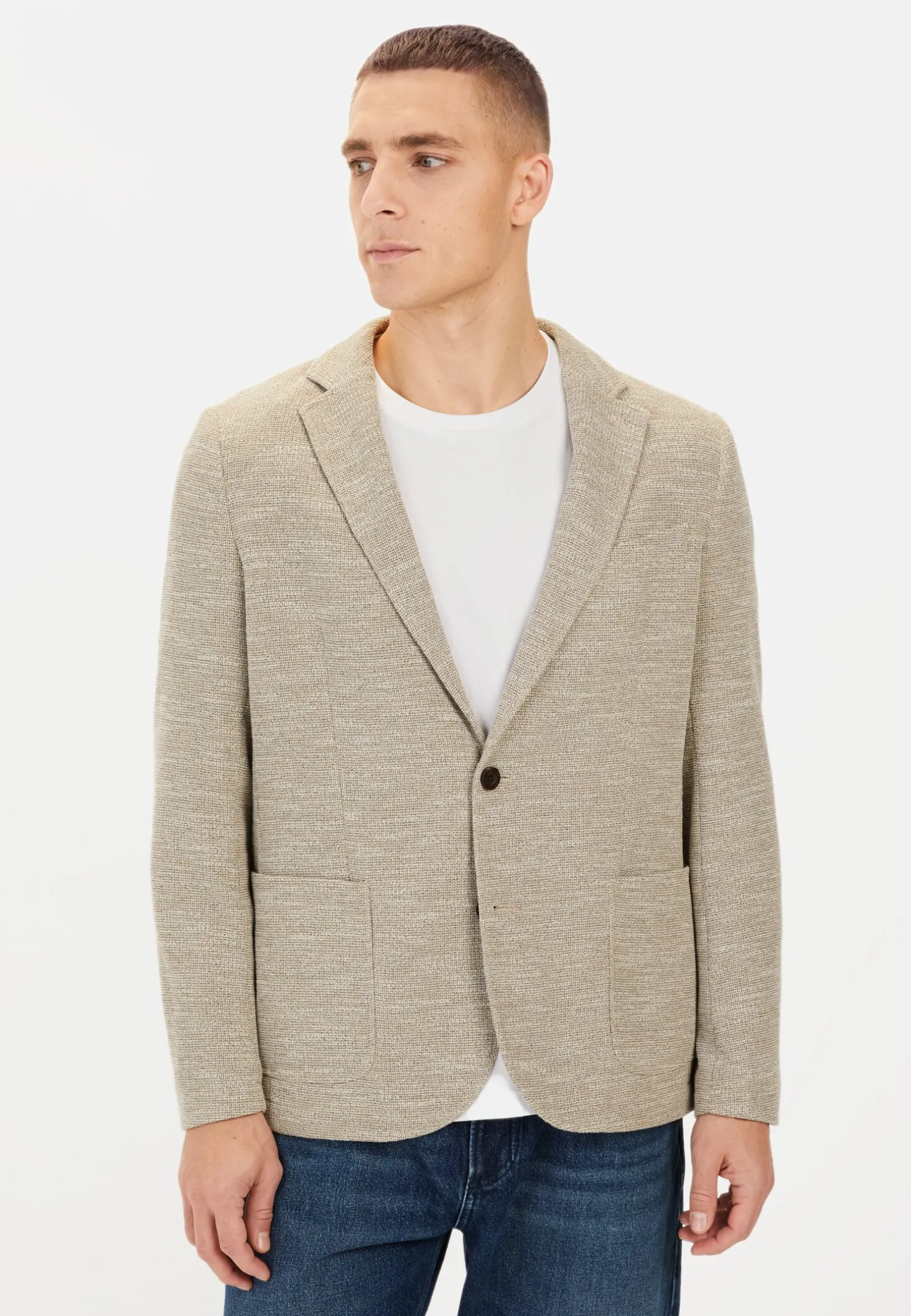 Jersey-Sakko mit 2-Knopf-Verschluss