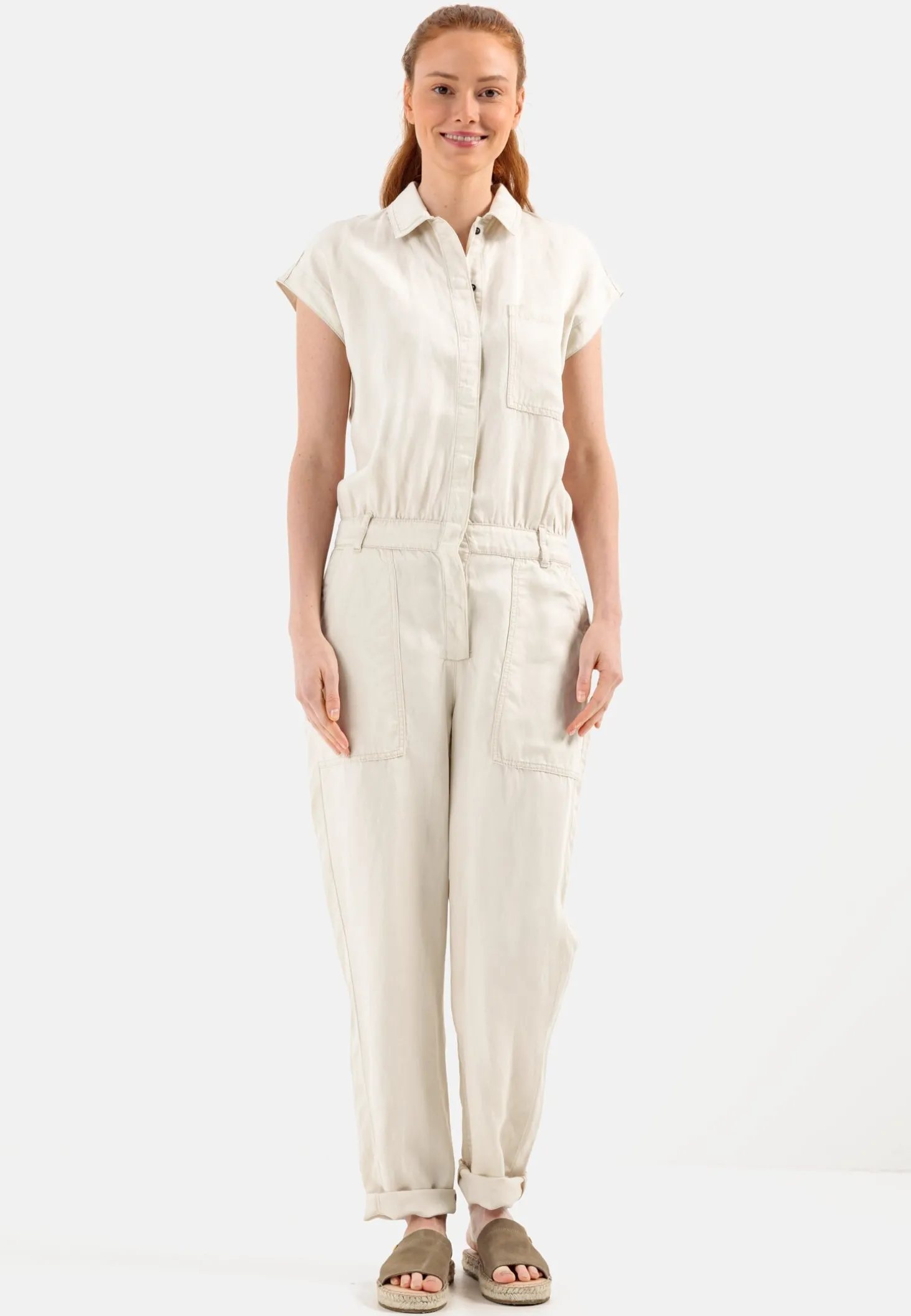 Jumpsuit aus einem Leinenmix