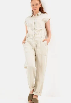 Jumpsuit aus einem Leinenmix