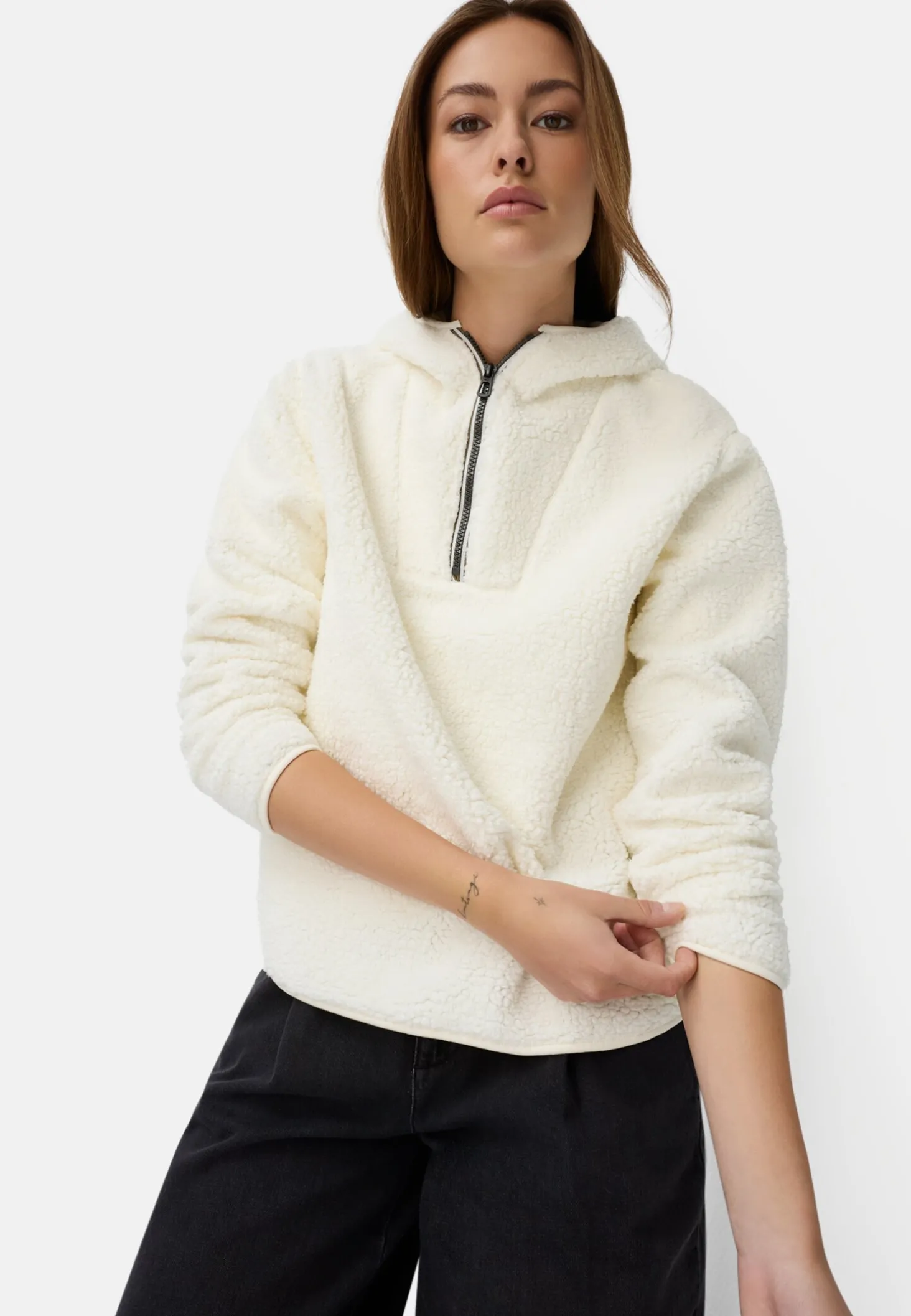 Kapuzenpullover aus Teddyfleece