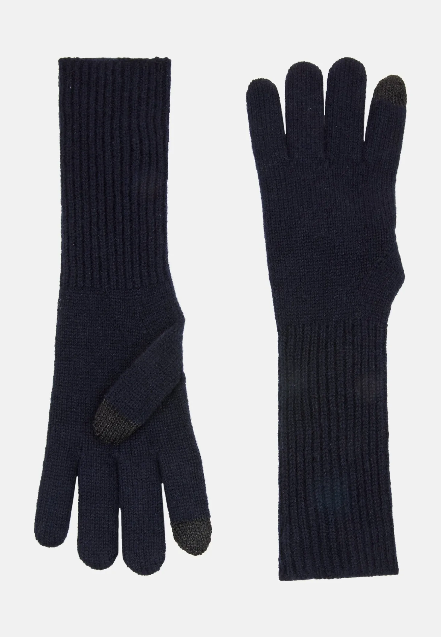 Kaschmirhandschuhe mit Rippenstruktur
