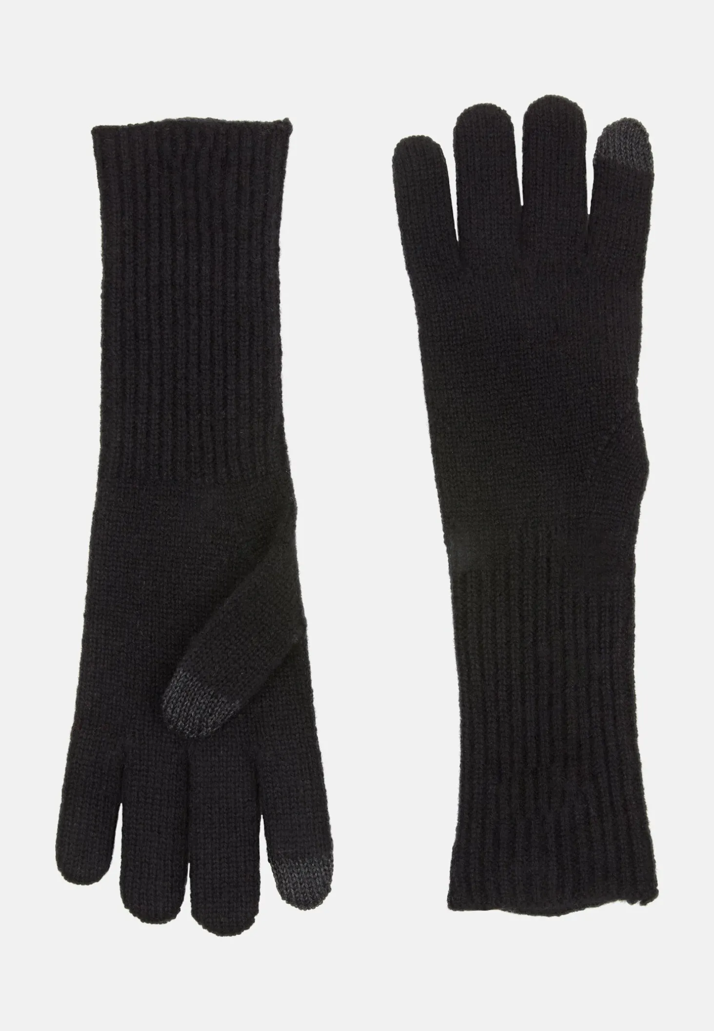 Kaschmirhandschuhe mit Rippenstruktur