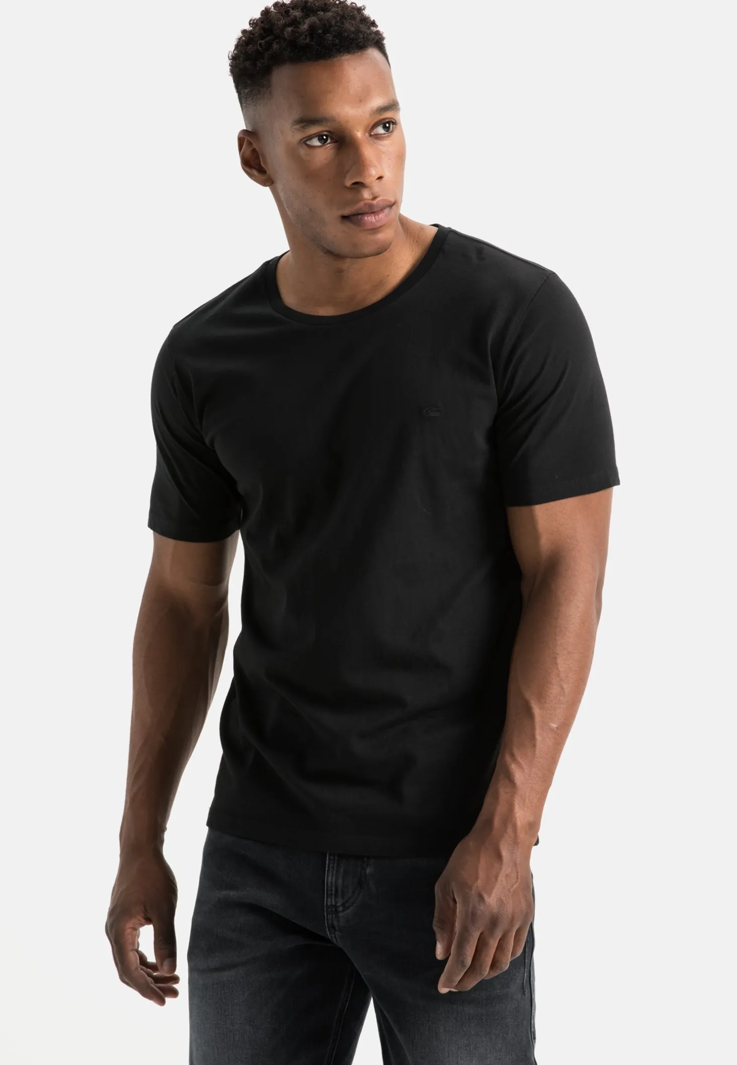 Kurzarm Basic T-Shirt aus reiner Baumwolle