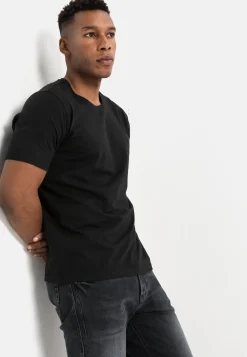Kurzarm Basic T-Shirt aus reiner Baumwolle
