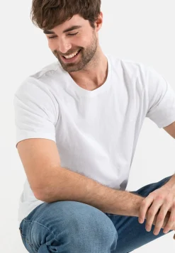 Kurzarm Basic T-Shirt aus reiner Baumwolle