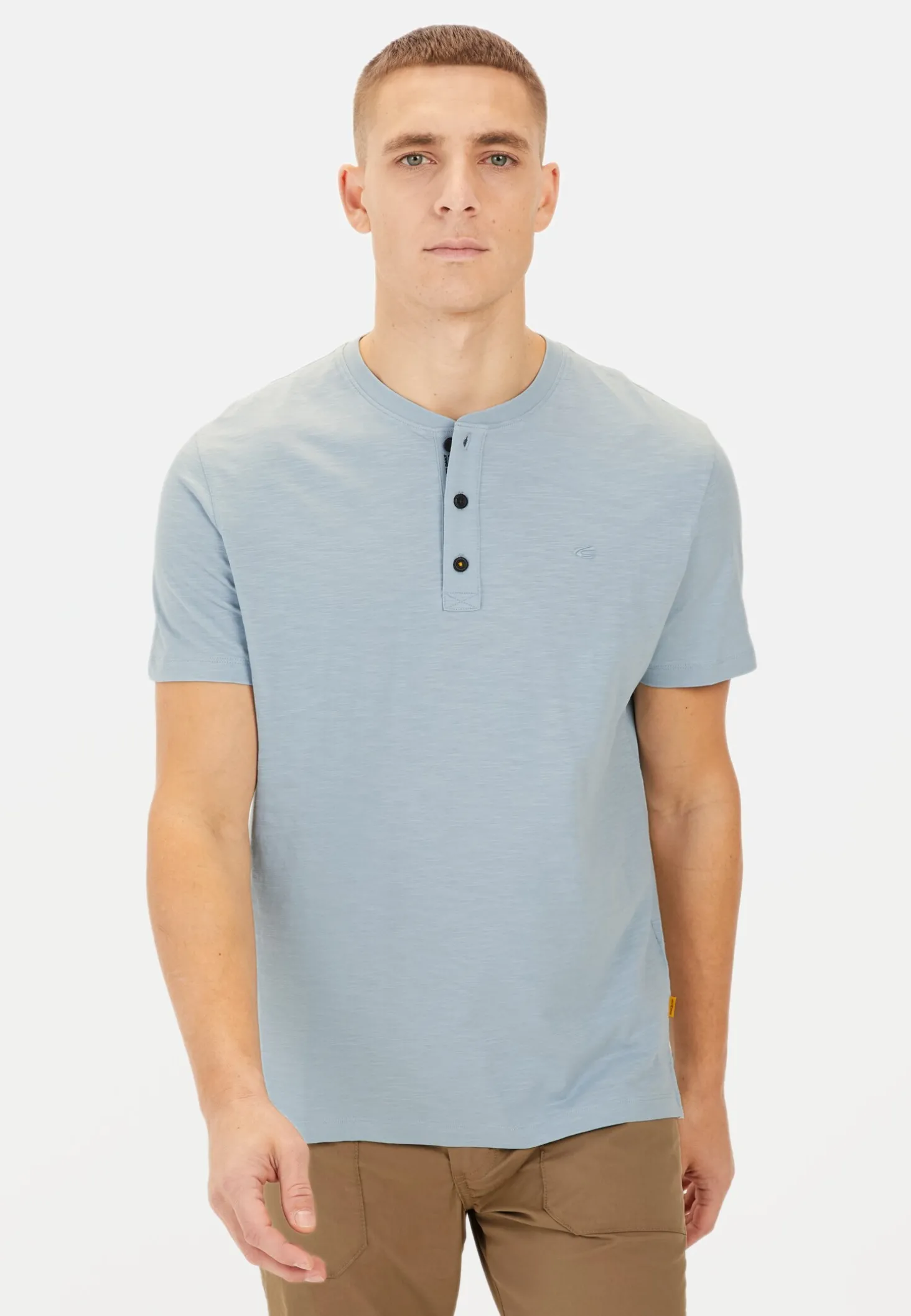 Kurzarm Henley aus Organic Cotton