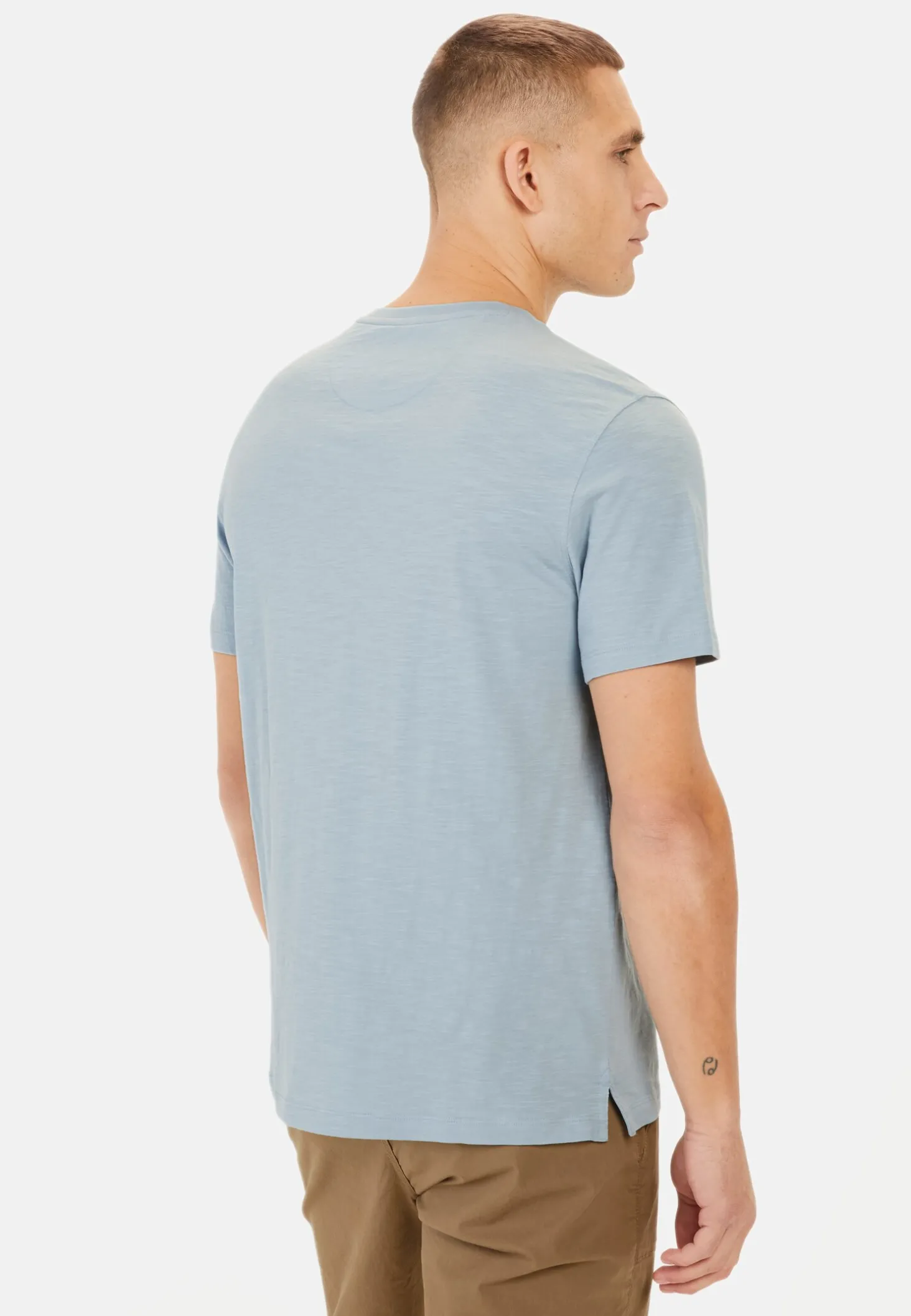 Kurzarm Henley aus Organic Cotton