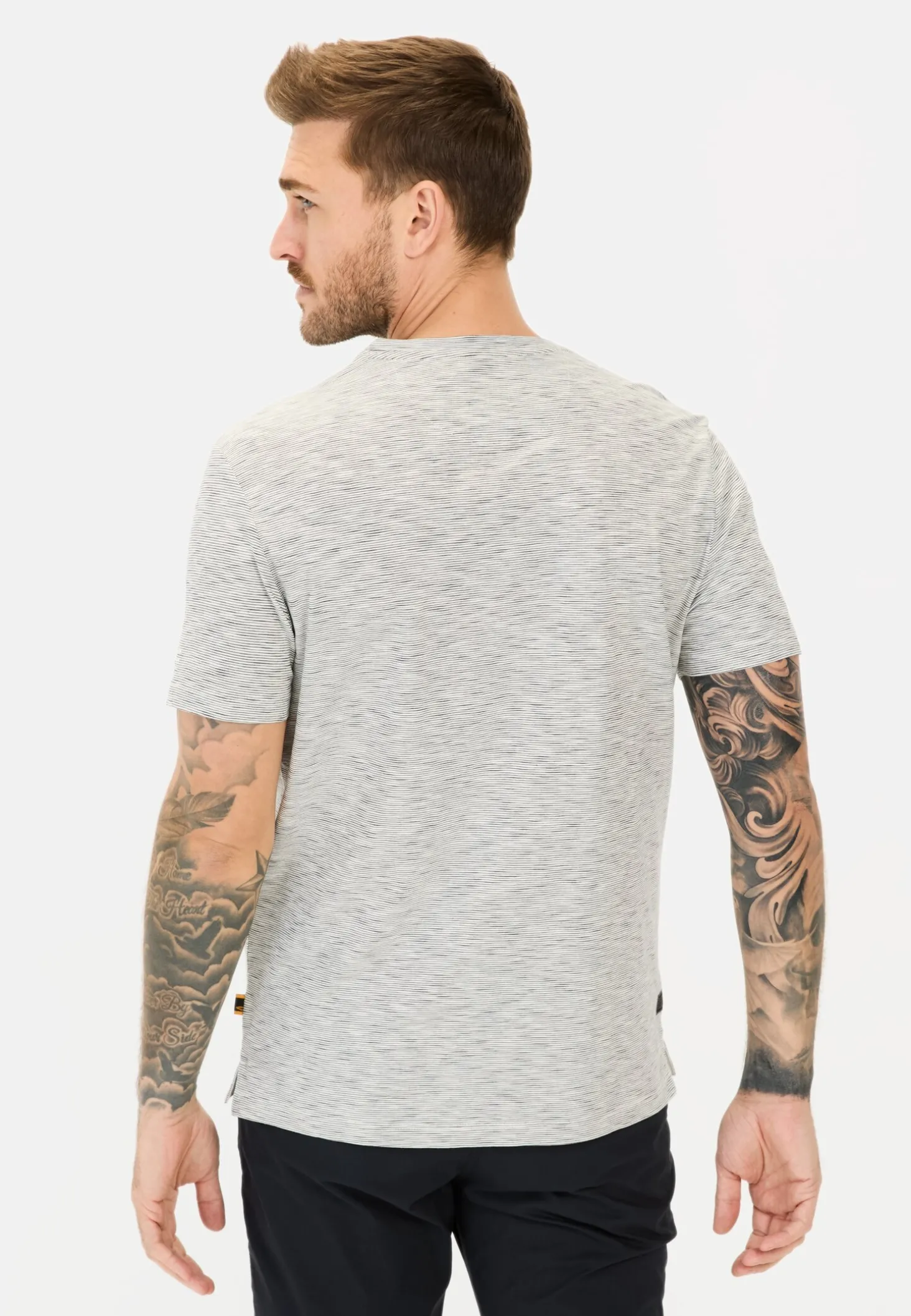 Kurzarm Henley aus reiner Baumwolle