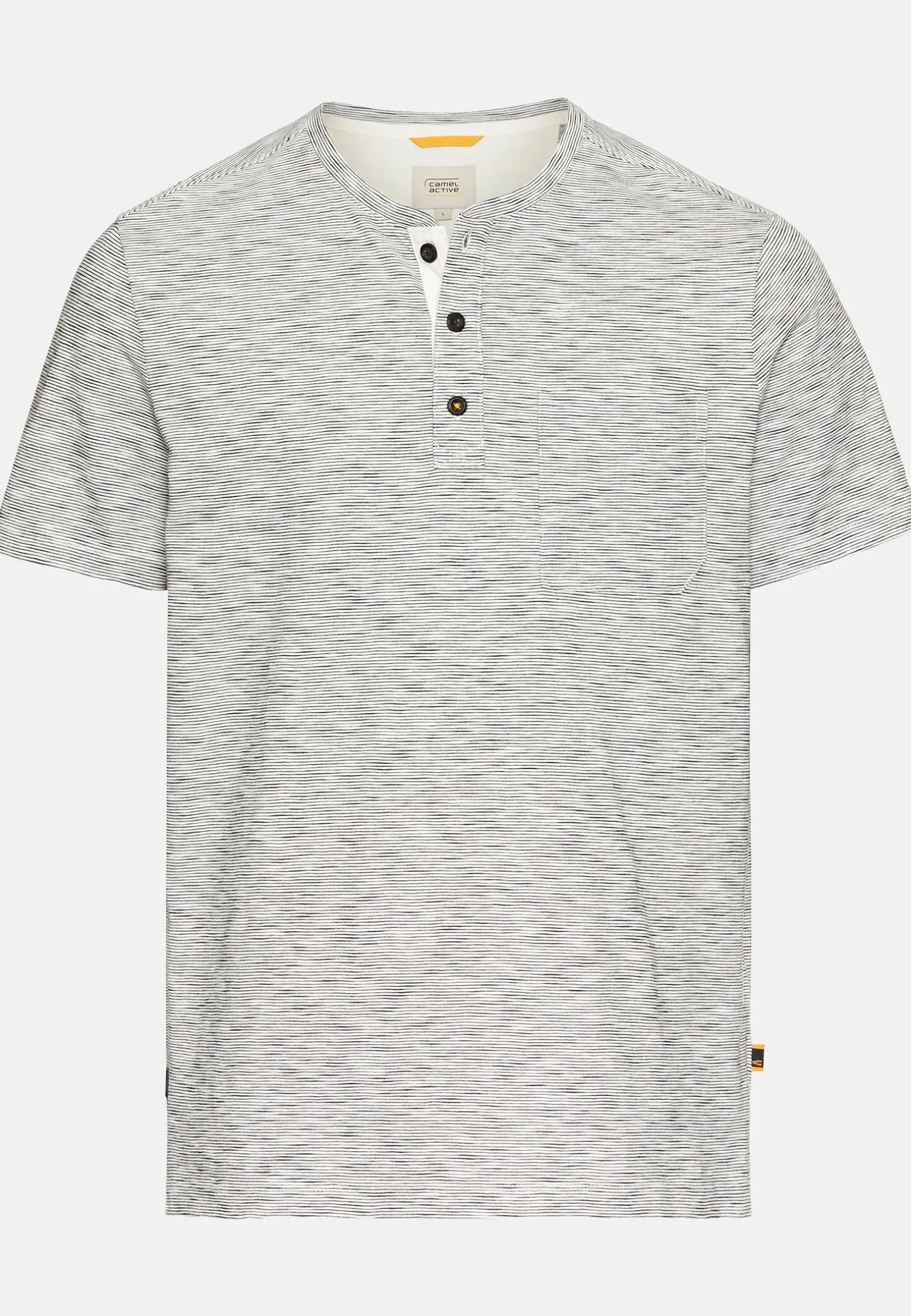 Kurzarm Henley aus reiner Baumwolle