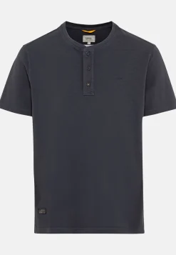 Kurzarm Henley aus reiner Baumwolle