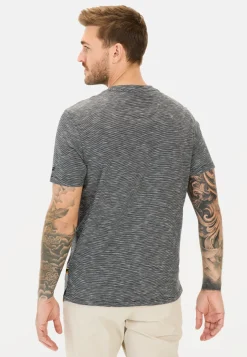 Kurzarm Henley aus reiner Baumwolle