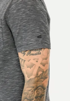 Kurzarm Henley aus reiner Baumwolle