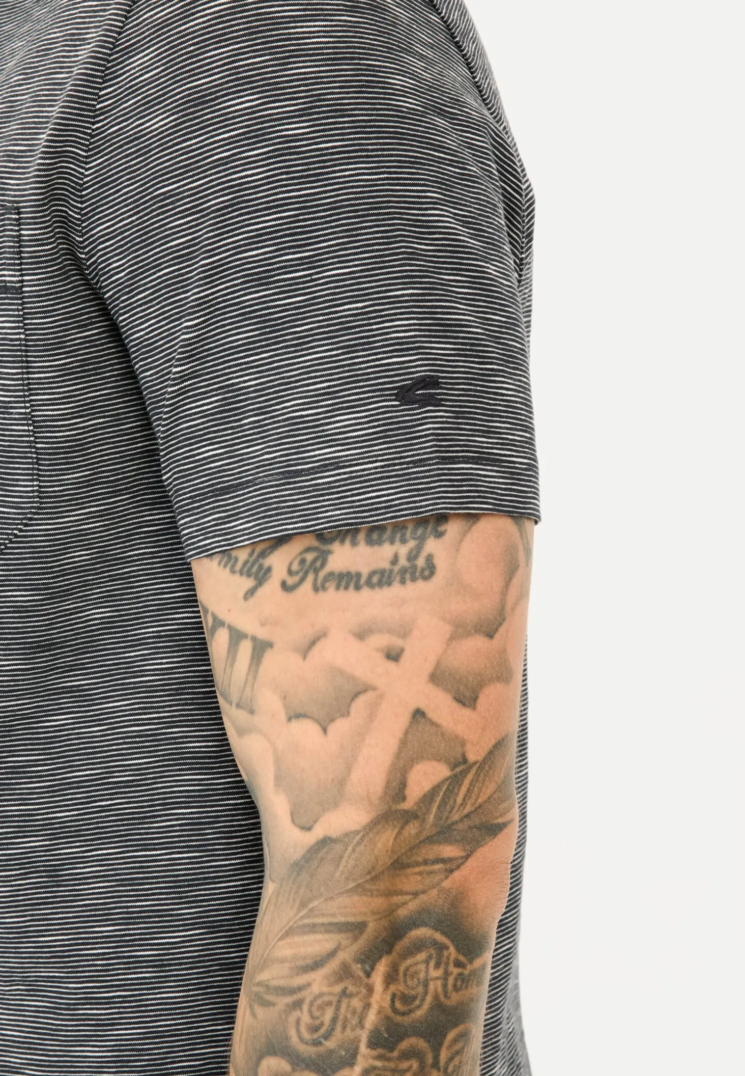 Kurzarm Henley aus reiner Baumwolle