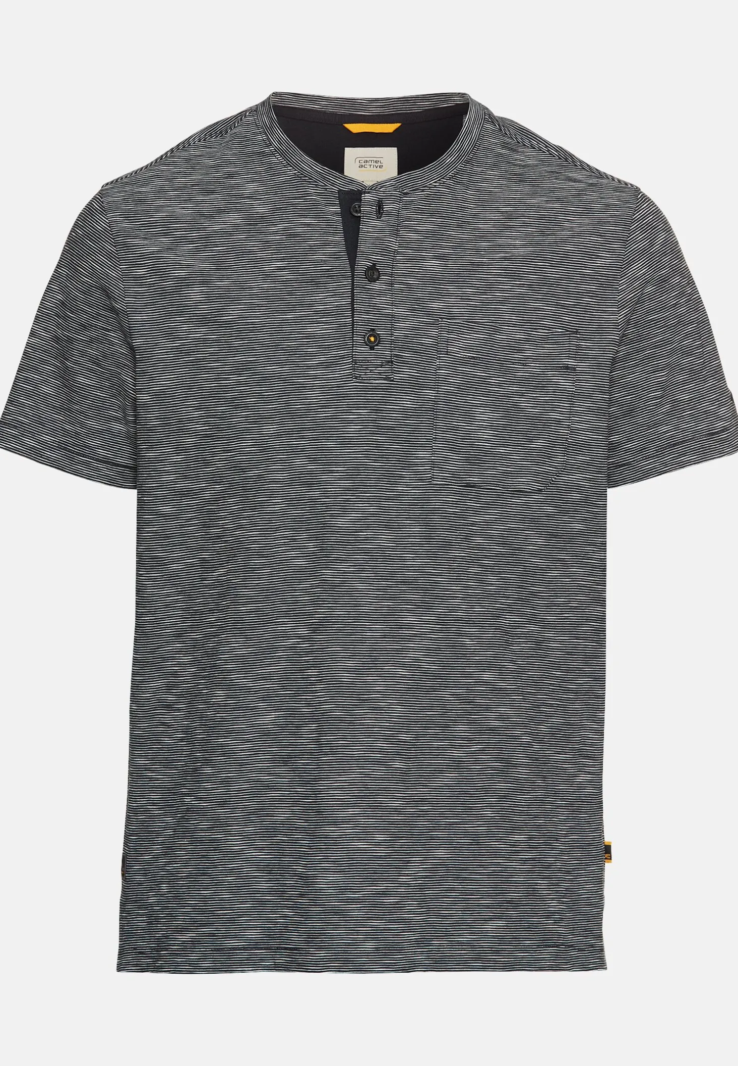 Kurzarm Henley aus reiner Baumwolle