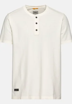 Kurzarm Henley aus reiner Baumwolle