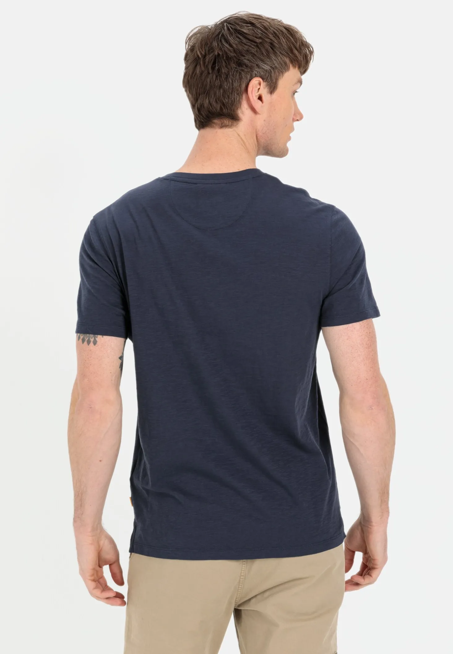 Kurzarm Henleyshirt aus reiner Baumwolle