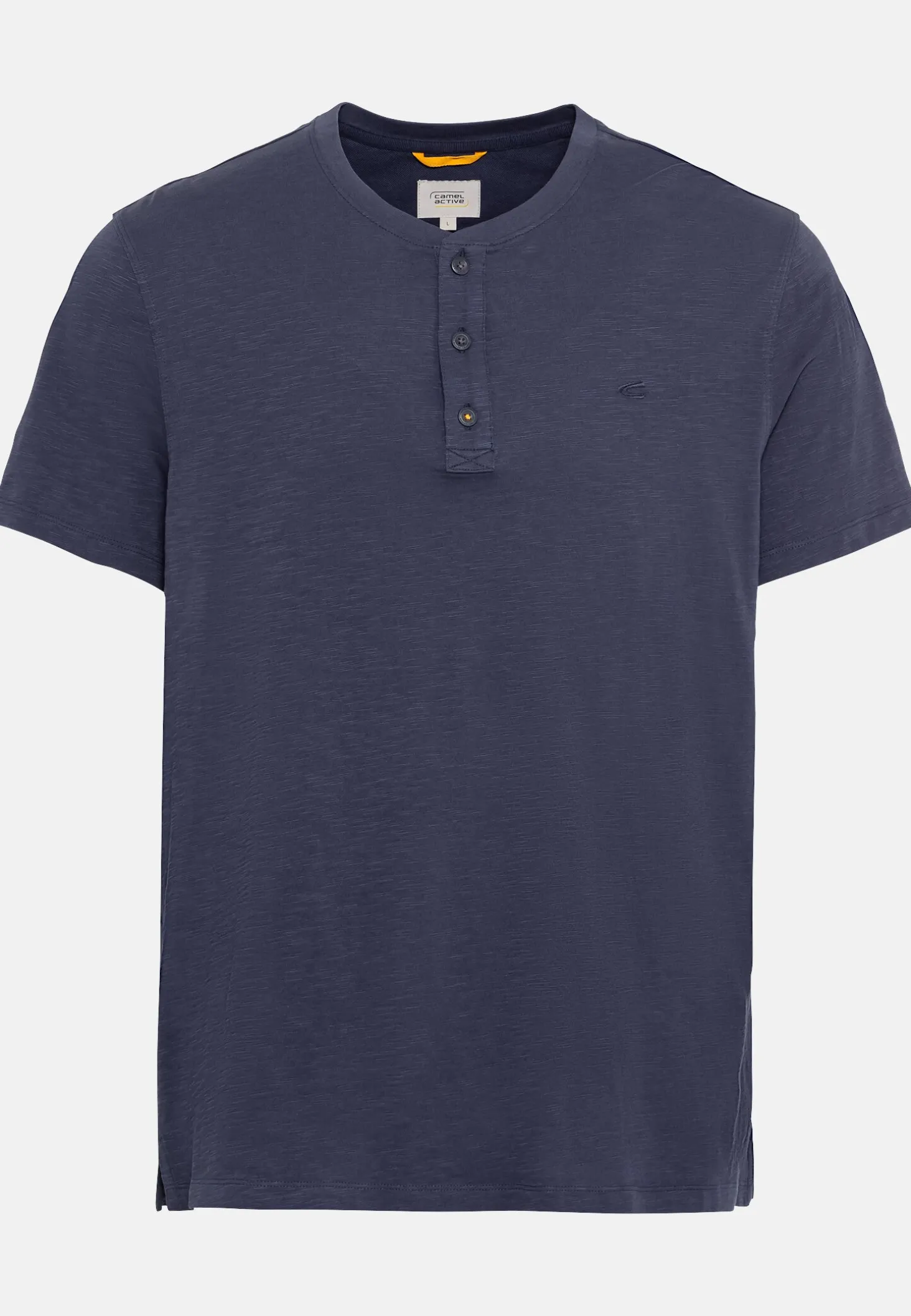 Kurzarm Henleyshirt aus reiner Baumwolle