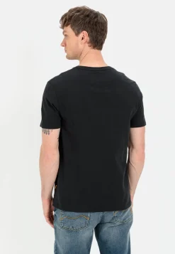 Kurzarm Henleyshirt aus reiner Baumwolle
