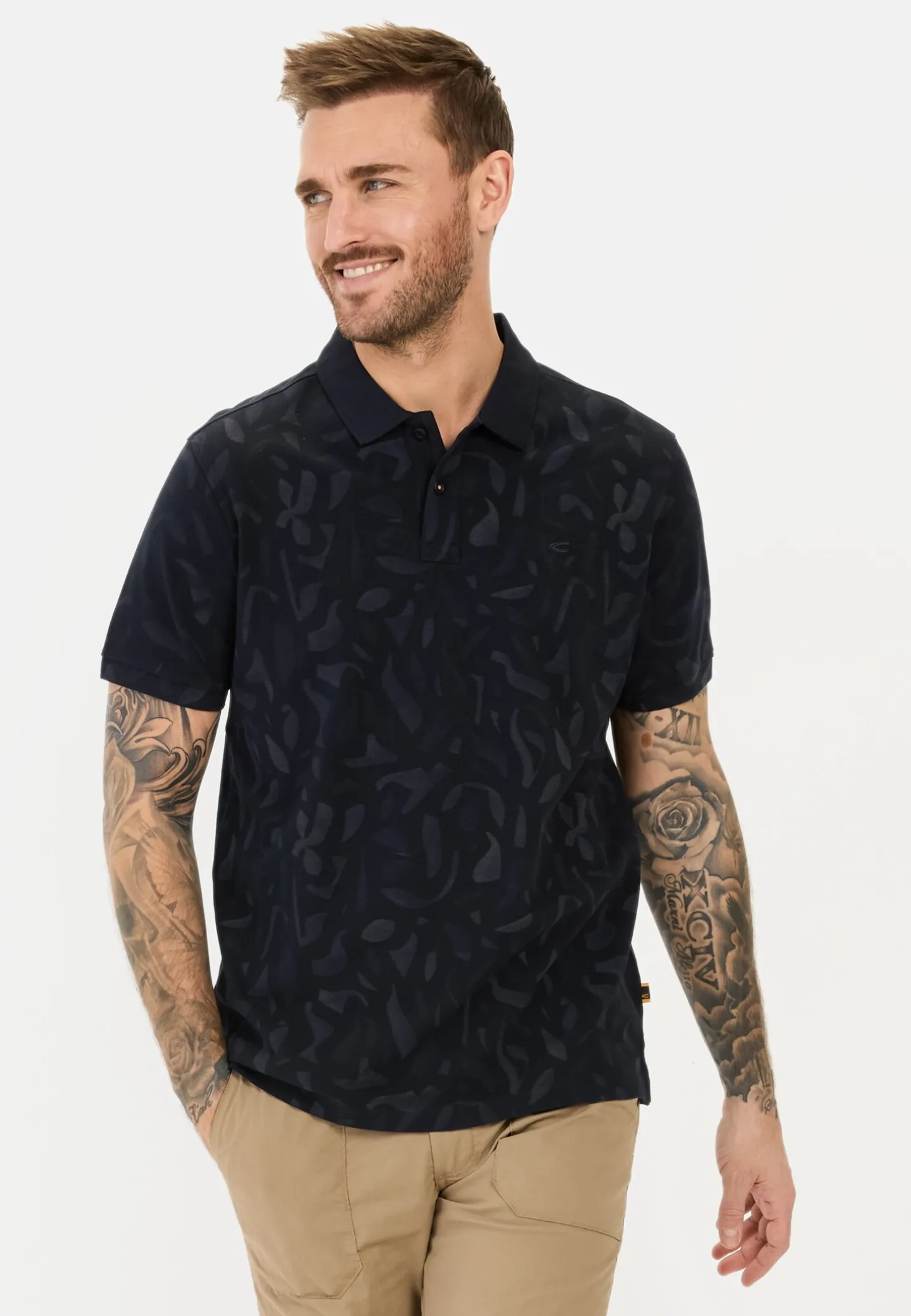 Kurzarm Poloshirt aus reiner Baumwolle